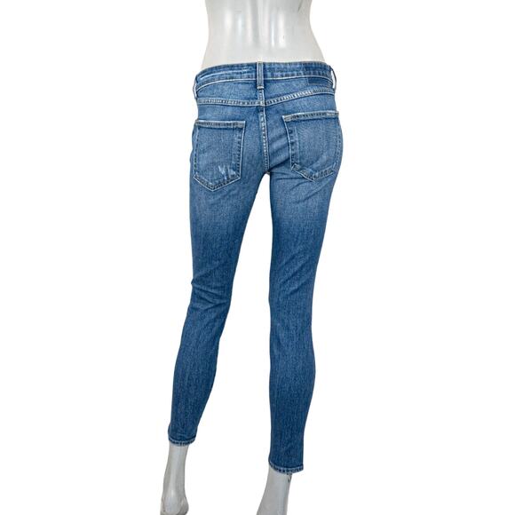 AMO Denim Twist Mariner Cropped skinny Jeans blue wash size 27 - Picture 4 of 10